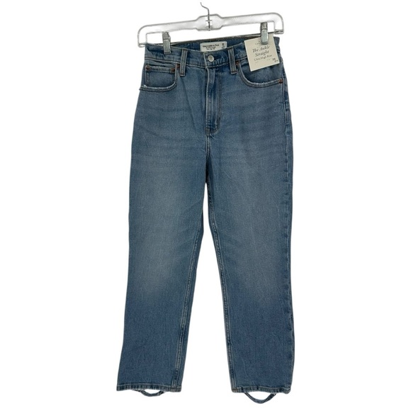 Abercrombie & Fitch The Ankle Straight Ultra High Rise Curve Love Size 26 2XS - Picture 1 of 6